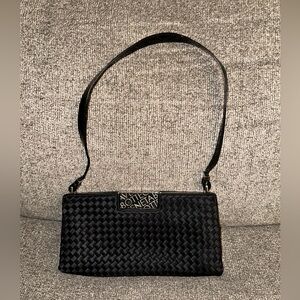Bottega Veneta black clutch
